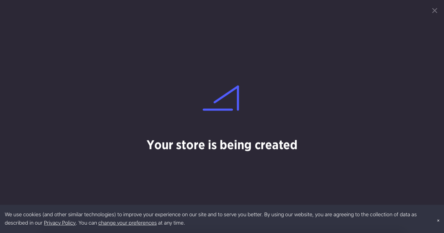 bigcommerce store creating process screenshot