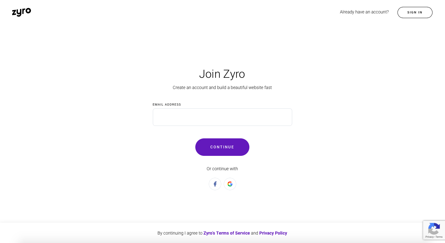 zyro site builder interface #2