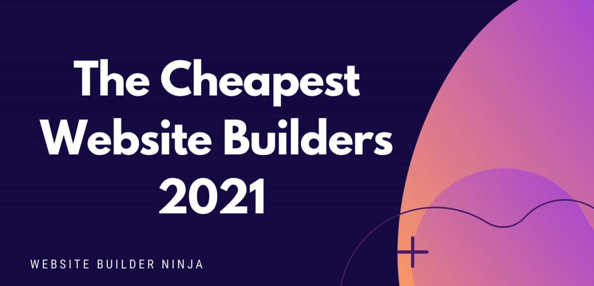 A graphical header image that says the cheapest website builders 2021